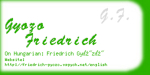 gyozo friedrich business card
